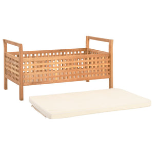 Galleria Design Storage Bench 93x49x49 cm Solid Walnut Wood