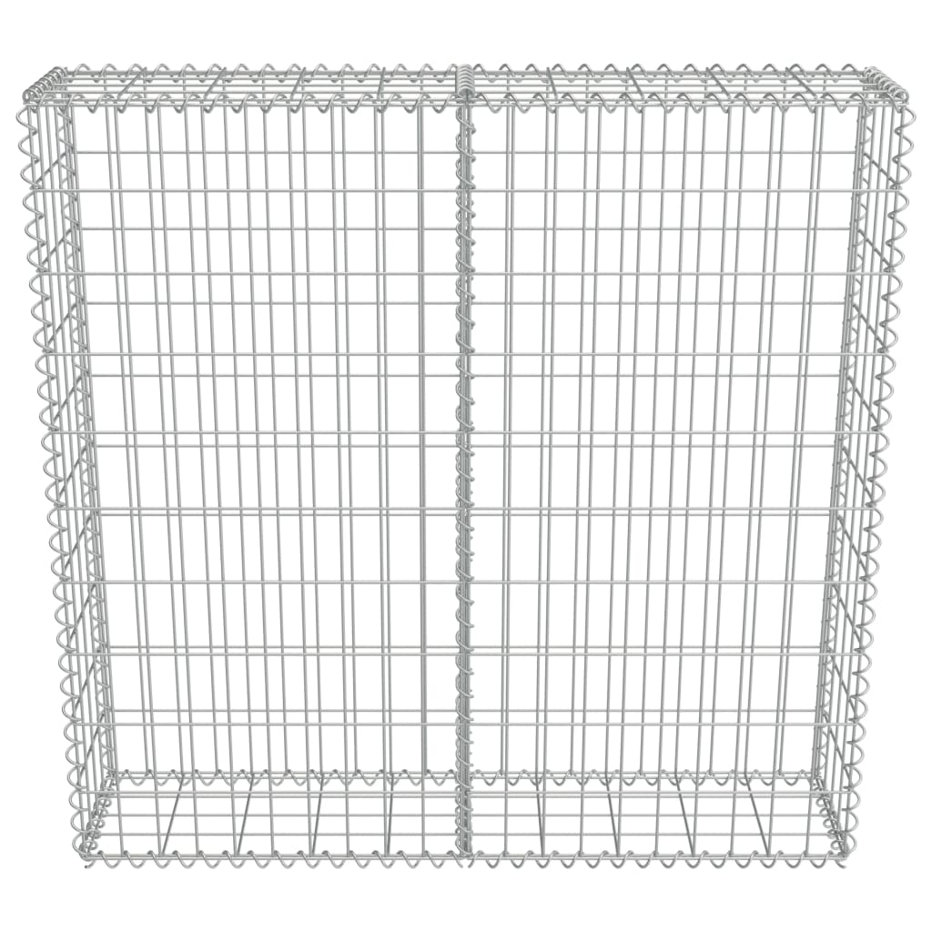 Galleria Design Gabion Wall with Covers Galvanised Steel 100x20x100 cm