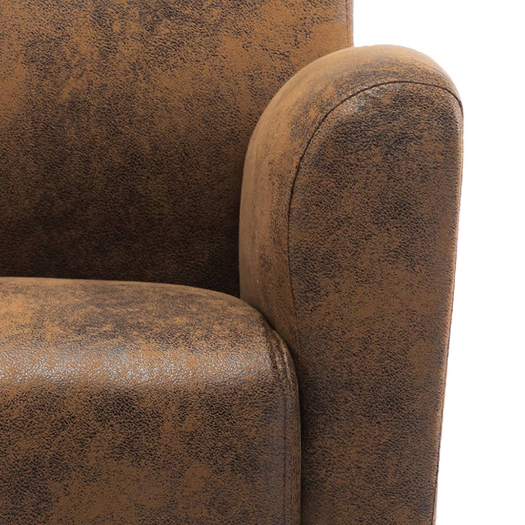 Faux discount suede armchair