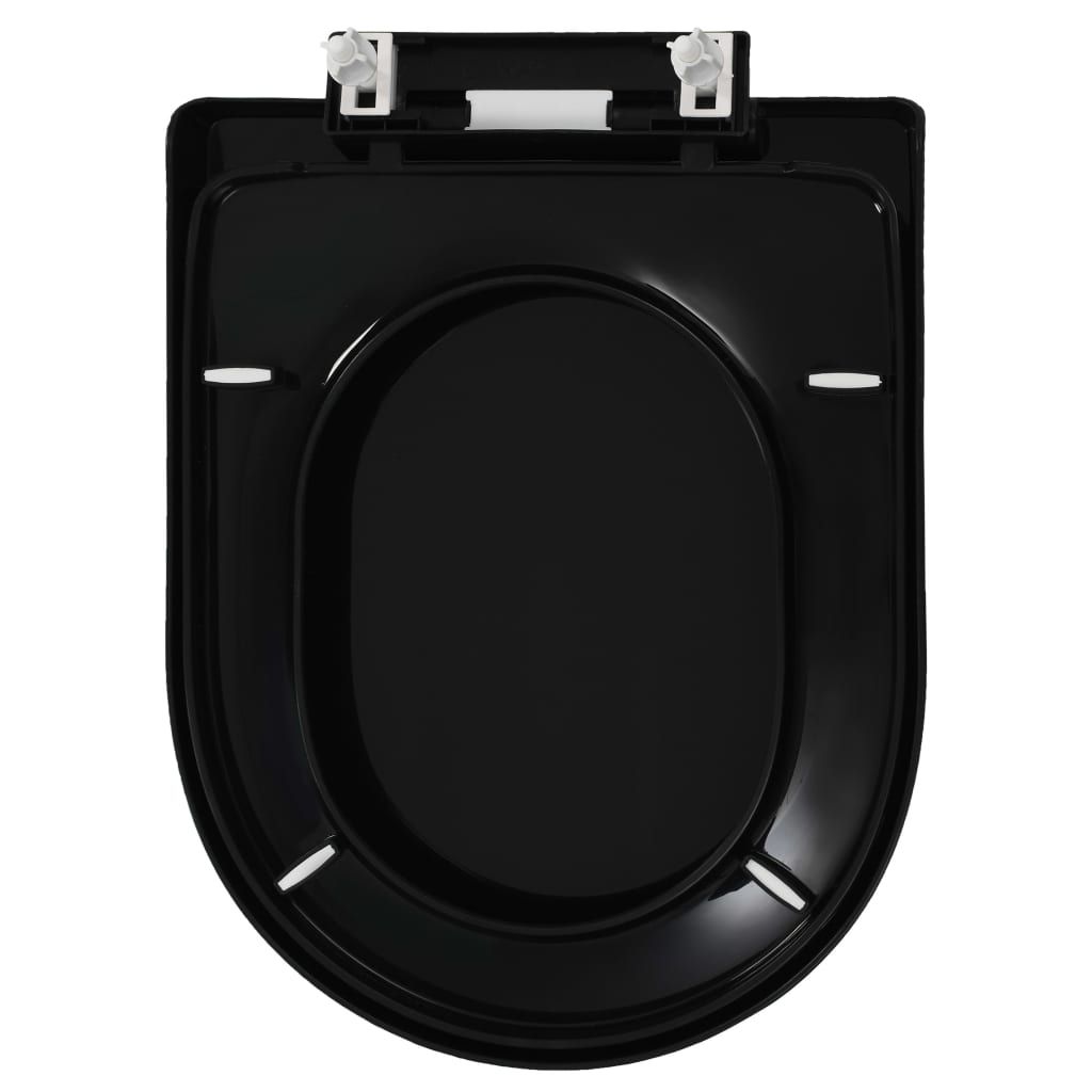 Galleria Design Soft-close Toilet Seat with Quick-release Design Black