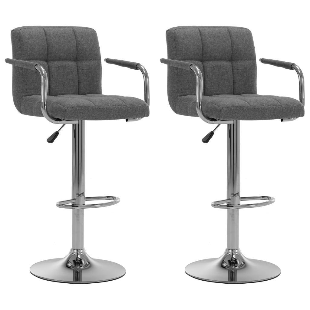 Galleria Design Bar Stools 2 pcs Black Fabric