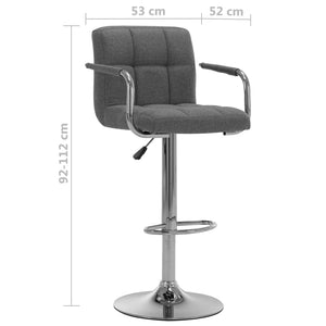 Galleria Design Bar Stools 2 pcs Black Fabric