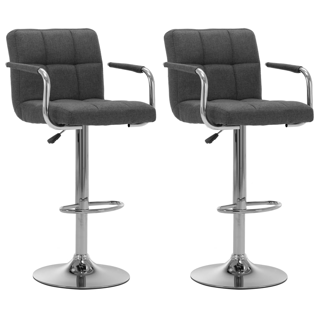 Galleria Design Bar Stools 2 pcs Black Fabric