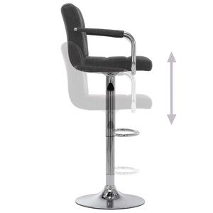 Galleria Design Bar Stools 2 pcs Black Fabric
