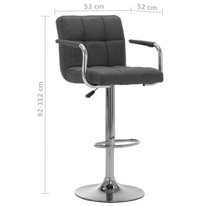 Galleria Design Bar Stools 2 pcs Black Fabric