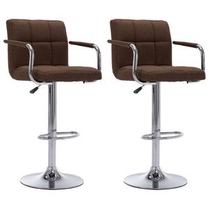 Galleria Design Bar Stools 2 pcs Black Fabric