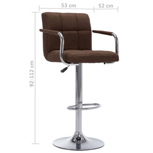 Galleria Design Bar Stools 2 pcs Black Fabric
