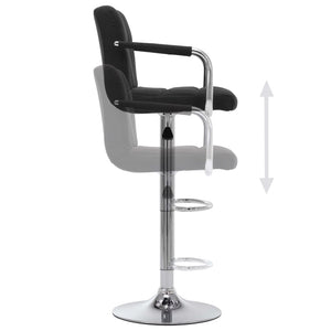 Galleria Design Bar Stools 2 pcs Black Fabric