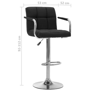 Galleria Design Bar Stools 2 pcs Black Fabric