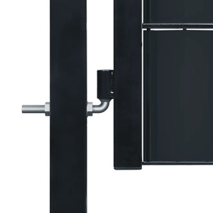 Galleria Design Fence Gate PVC and Steel 100x124 cm Anthracite