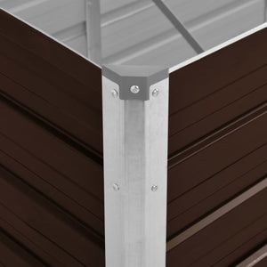 Galleria Design Garden Raised Bed Brown 240x80x77 cm Galvanised Steel