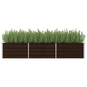 Galleria Design Garden Raised Bed Brown 240x80x45 cm Galvanised Steel
