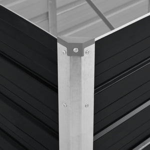 Galleria Design Garden Raised Bed Anthracite 240x80x77 cm Galvanised Steel