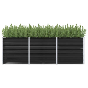 Galleria Design Garden Raised Bed Anthracite 240x80x77 cm Galvanised Steel
