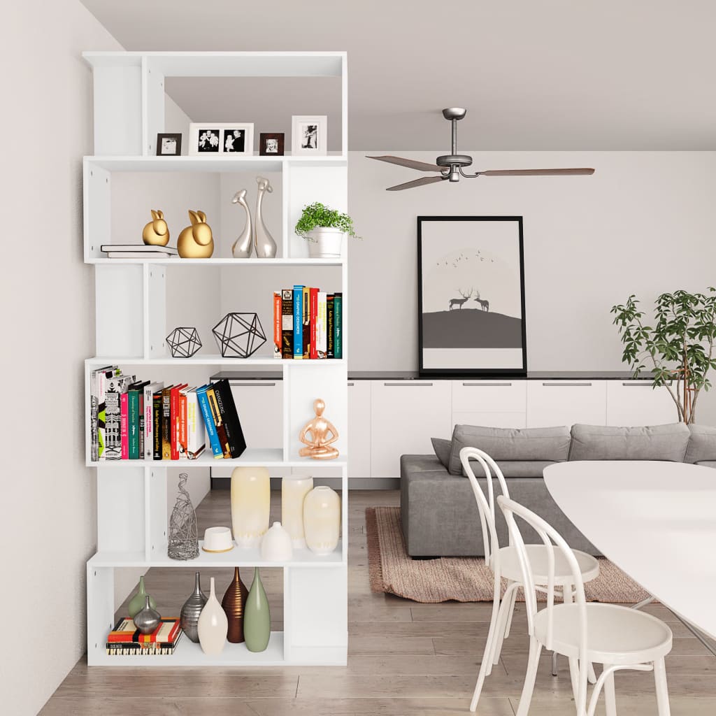 Galleria Design Book Cabinet/Room Divider White 80x24x192 cm Engineered Wood