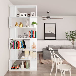 Galleria Design Book Cabinet/Room Divider White 80x24x192 cm Engineered Wood