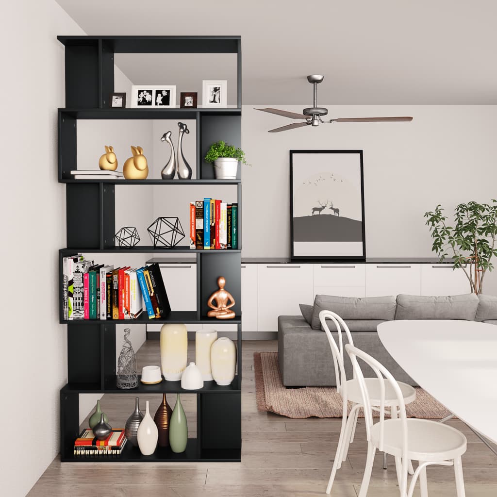 Galleria Design Book Cabinet/Room Divider Black 80x24x192 cm Engineered Wood