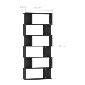 Galleria Design Book Cabinet/Room Divider Black 80x24x192 cm Engineered Wood