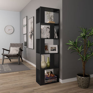 Galleria Design Book Cabinet/Room Divider Black 45x24x159 cm Engineered Wood
