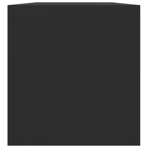 Galleria Design Vinyl Storage Box Black 71x34x36 cm Engineered Wood