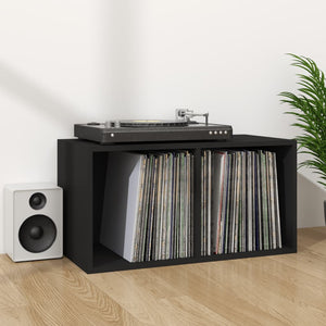 Galleria Design Vinyl Storage Box Black 71x34x36 cm Engineered Wood