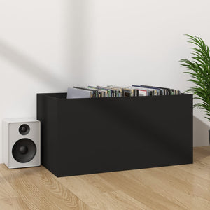 Galleria Design Vinyl Storage Box Black 71x34x36 cm Engineered Wood