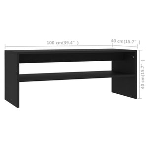 Galleria Design Coffee Table Black 100x40x40 cm Engineered Wood