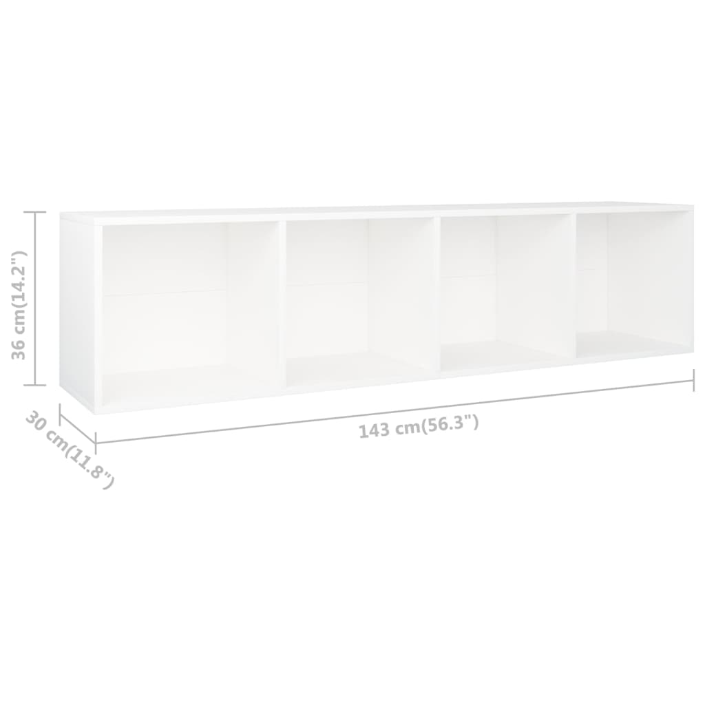 Galleria Design Book Cabinet/TV Cabinet Black 36x30x143 cm Engineered Wood
