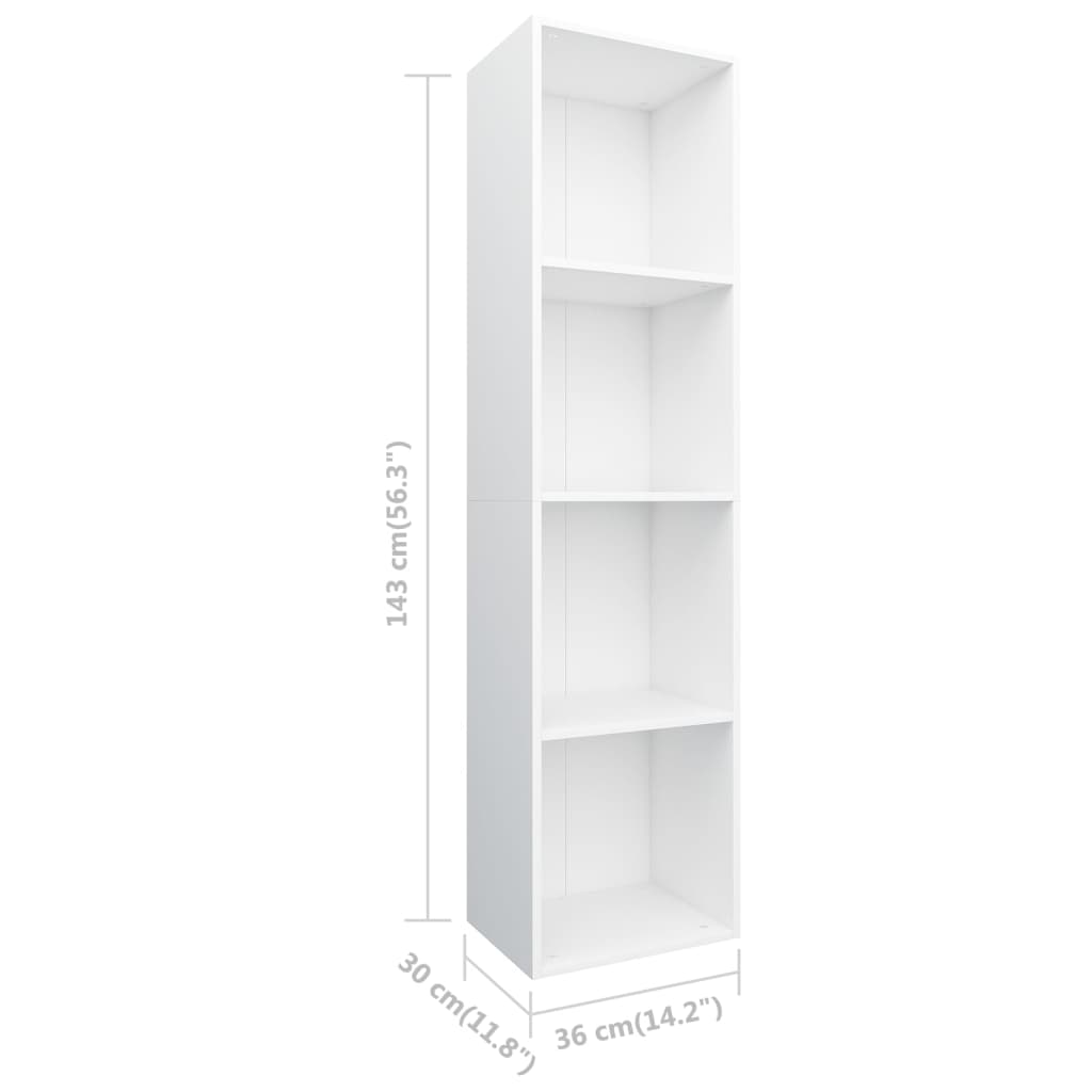 Galleria Design Book Cabinet/TV Cabinet Black 36x30x143 cm Engineered Wood