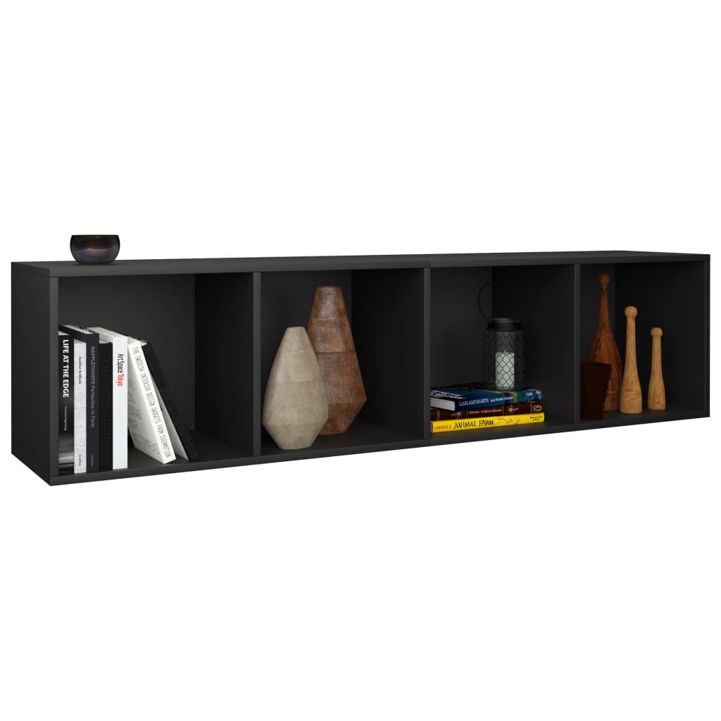 Galleria Design Book Cabinet/TV Cabinet Black 36x30x143 cm Engineered Wood