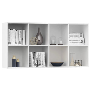 Galleria Design Book Cabinet/Sideboard White 66x30x130 cm Engineered Wood