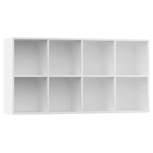 Galleria Design Book Cabinet/Sideboard White 66x30x130 cm Engineered Wood