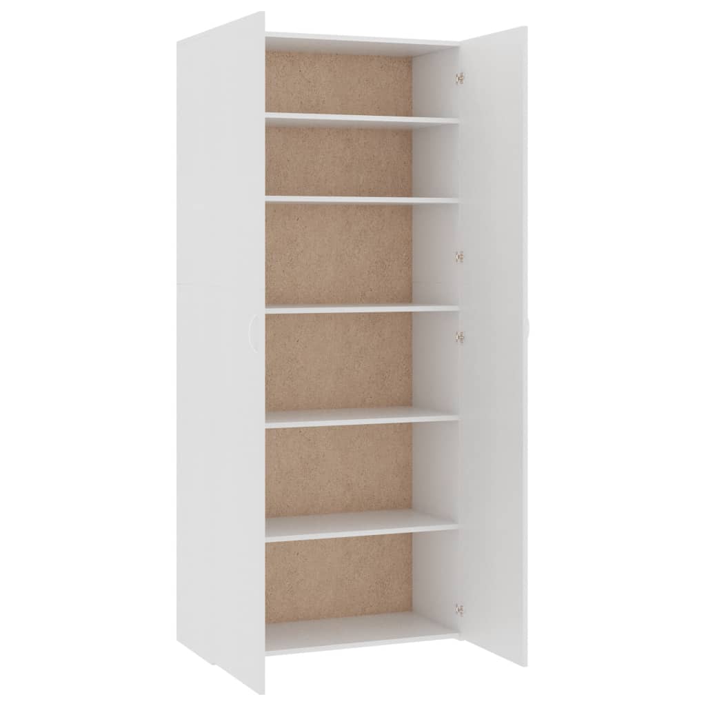 Galleria Design Shoe Cabinet White 80x35.5x180 cm Engineered Wood