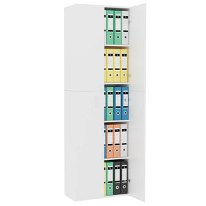 Galleria Design Office Cabinet White 60x32x190 cm Engineered Wood
