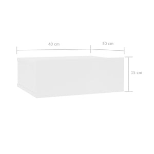 Galleria Design Floating Nightstands 2 pcs White 40x30x15cm Engineered Wood