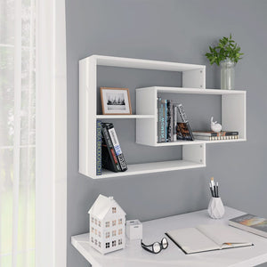 Galleria Design Wall Shelf White 104x20x58.5 cm Engineered Wood