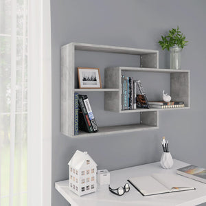 Galleria Design Wall Shelf Concrete Grey 104x20x58.5 cm Engineered Wood