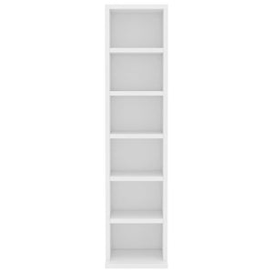 Galleria Design CD Cabinet White 21x20x88 cm Engineered Wood