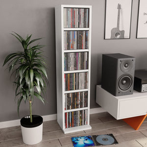 Galleria Design CD Cabinet White 21x20x88 cm Engineered Wood