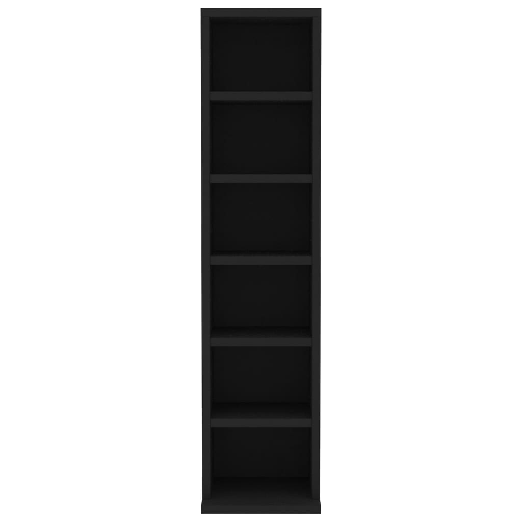 Galleria Design CD Cabinet Black 21x20x88 cm Engineered Wood