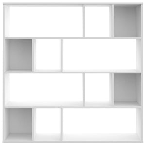 Galleria Design Room Divider/Book Cabinet White 110x24x110 cm Engineered Wood