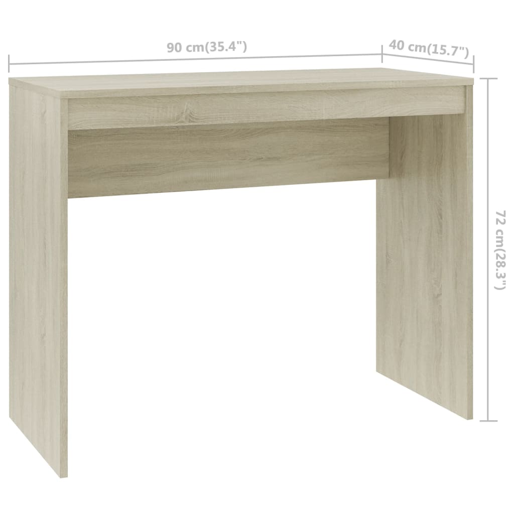 Galleria Design Desk Sonoma Oak 90x40x72 cm Engineered Wood