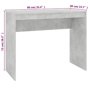 Galleria Design Desk Concrete Grey 90x40x72 cm Engineered Wood