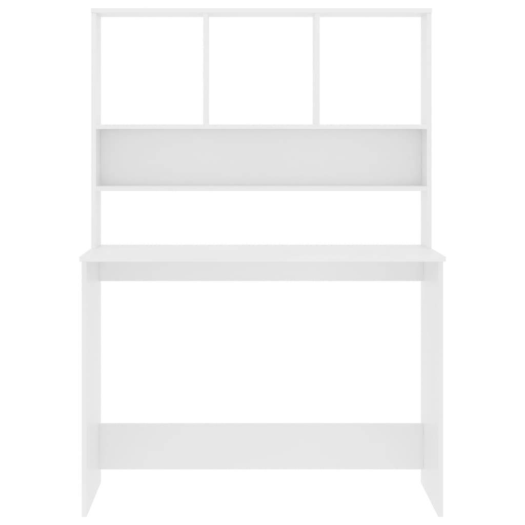 Galleria Design Desk with Shelf White 110x45x157 cm Engineered Wood