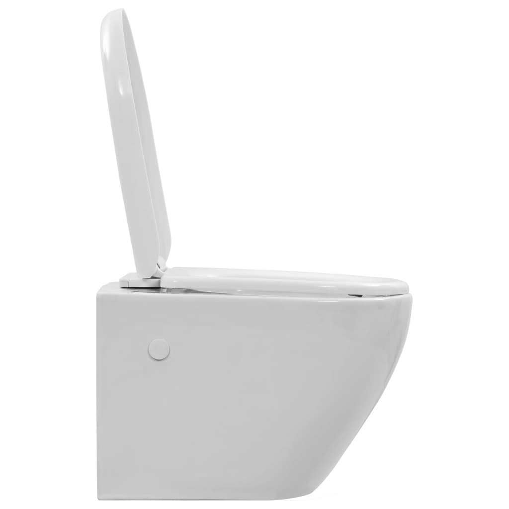 Galleria Design Wall Hung Rimless Toilet Ceramic White