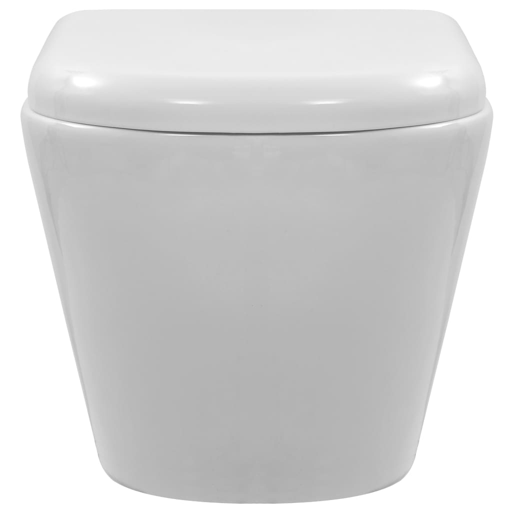 Galleria Design Wall Hung Rimless Toilet Ceramic White