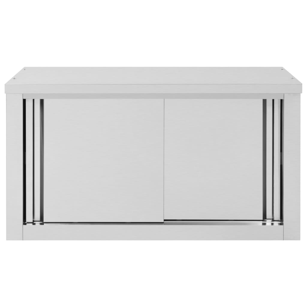 Galleria Design Kitchen Wall Cabinet with Sliding Doors 90x40x50 cm Stainless Steel