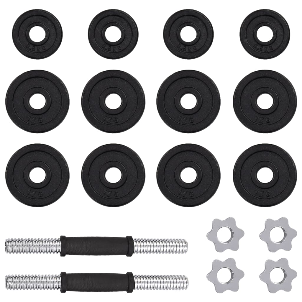 Galleria Design 19 Piece Dumbbell Set 15 kg Cast Iron