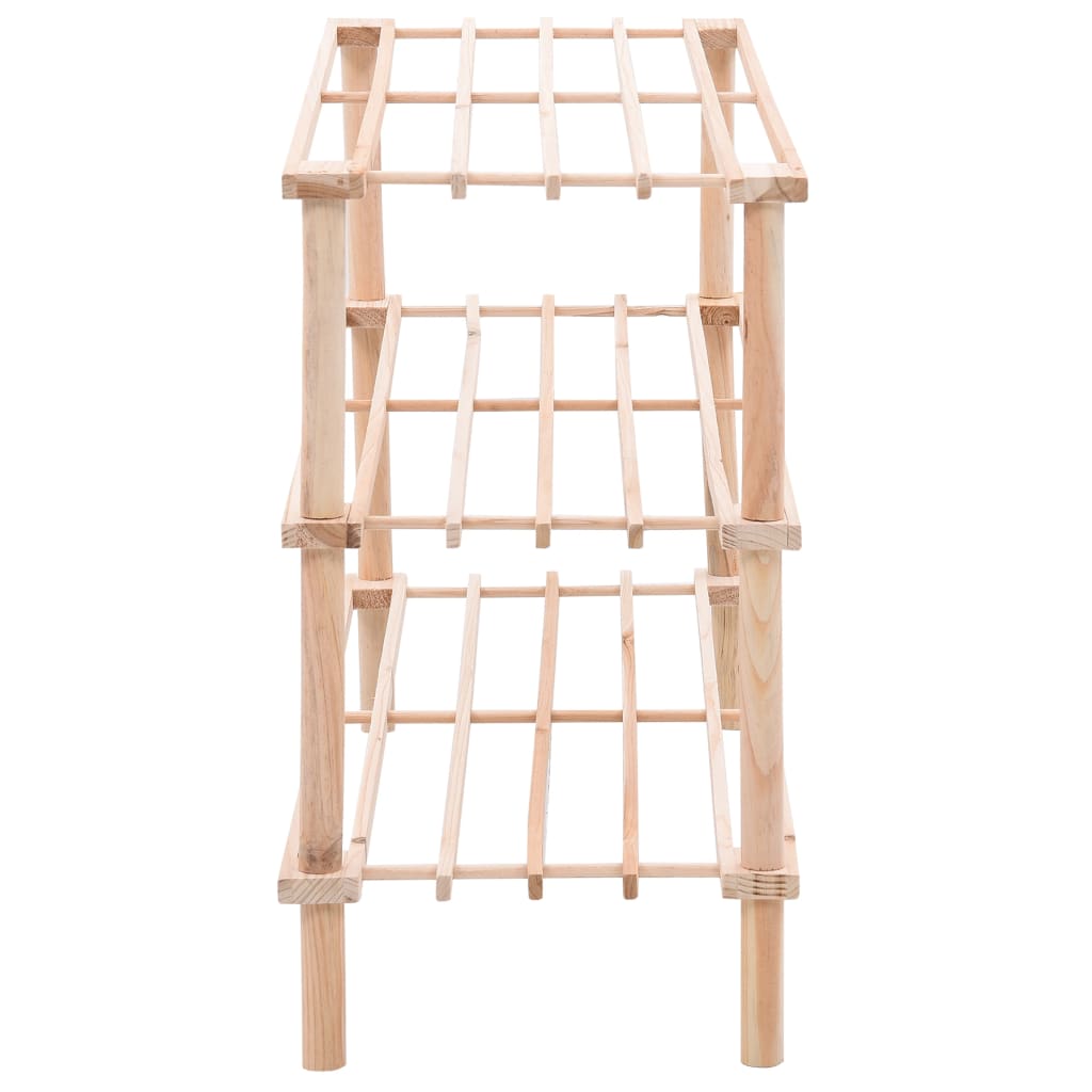 Galleria Design 3-Tier Shoe Rack Solid Fir Wood