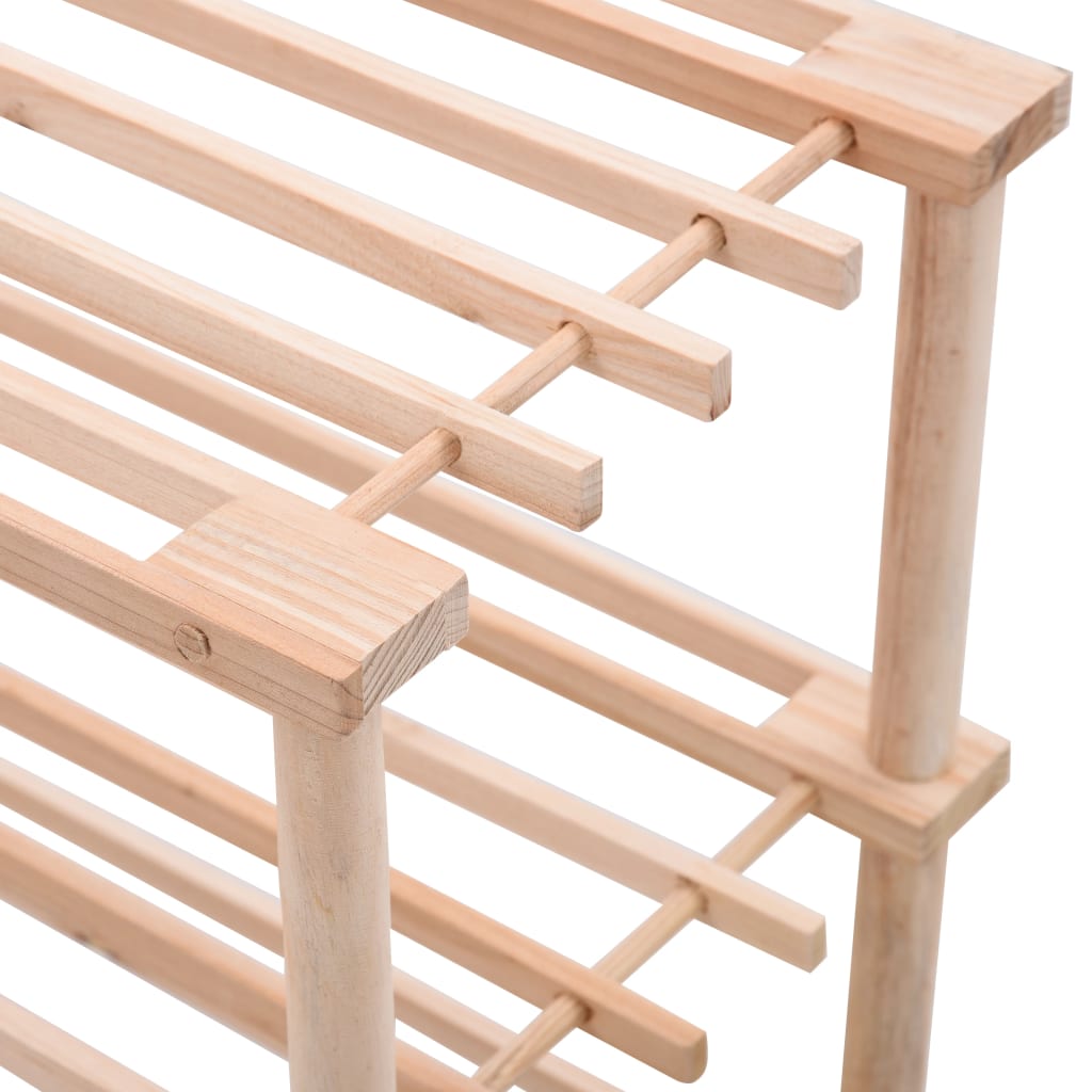 Galleria Design 4-Tier Shoe Rack Solid Fir Wood